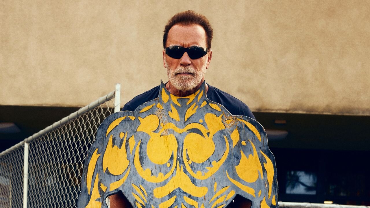 Arnold Schwarzenegger profile portrait