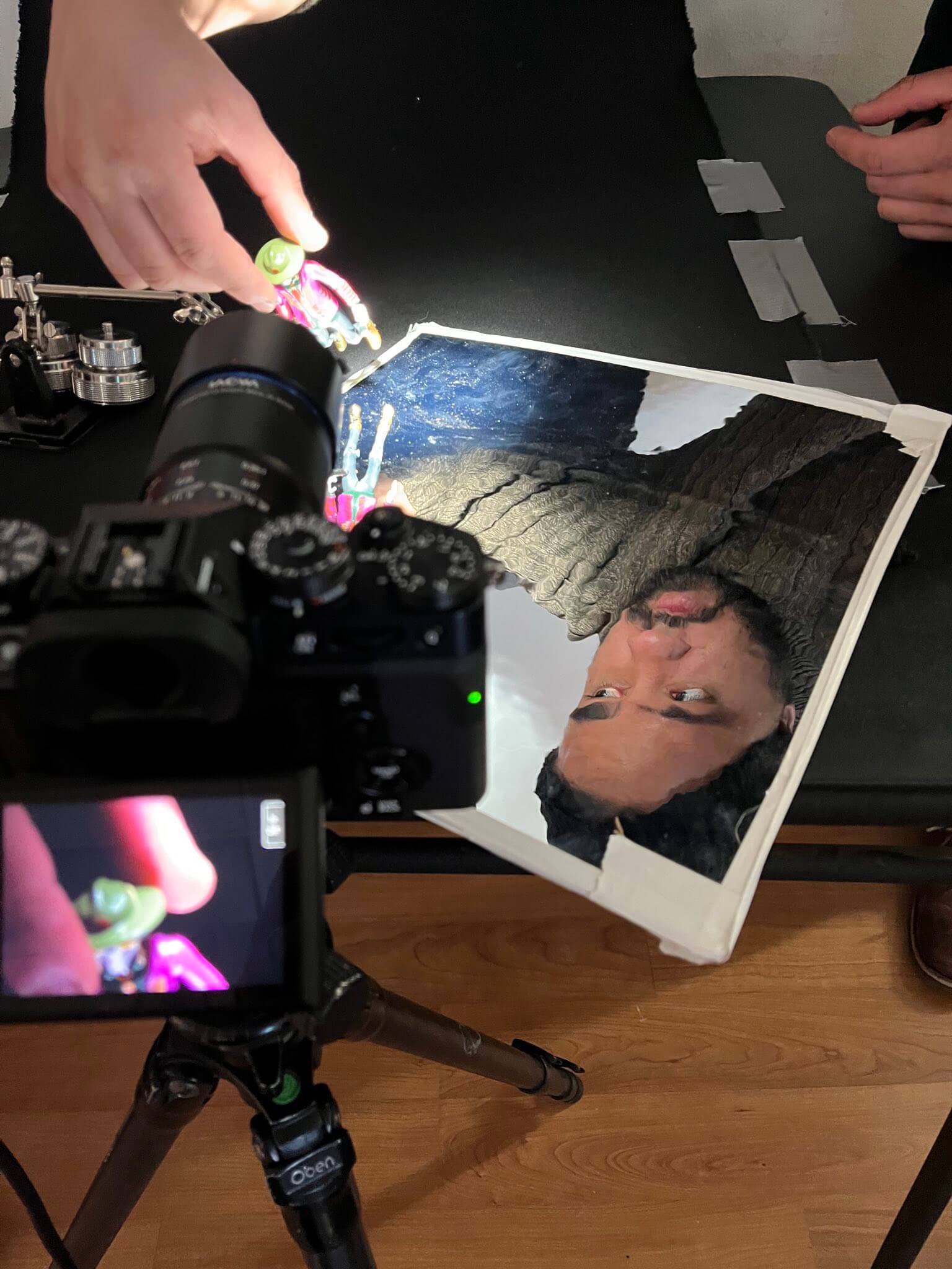 Matt working on a stop-motion project.