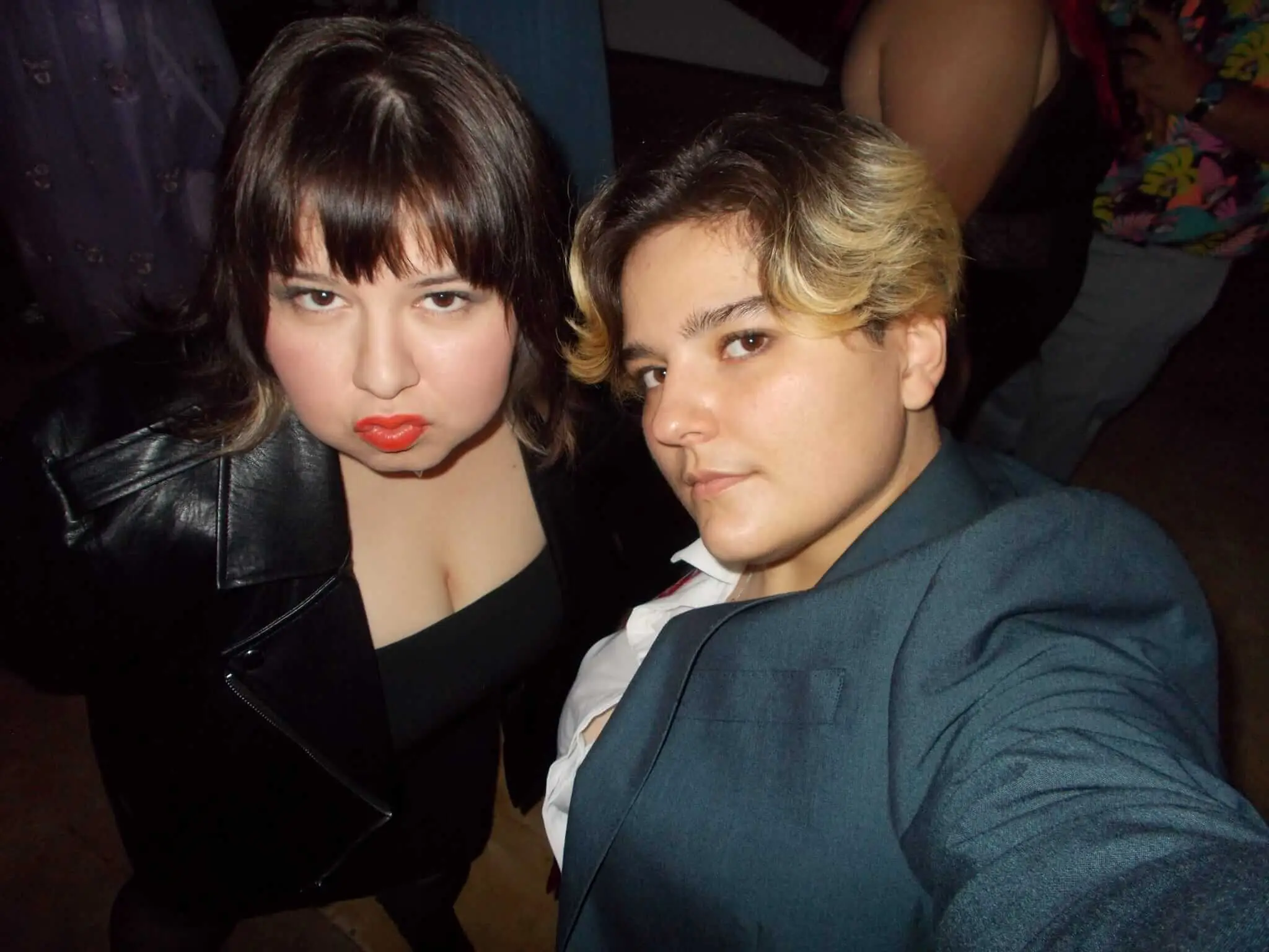 Two guests take a close-up selfie at Dancewave